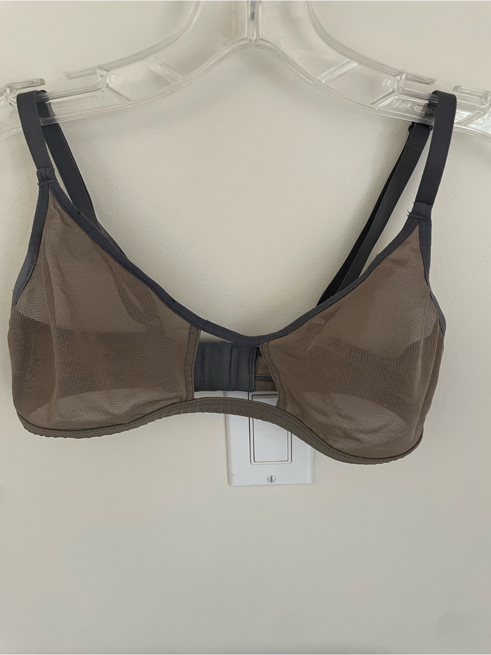 Negative Underwear Sheer Mesh Wireless Bra in Gray - Picture 2 of 3